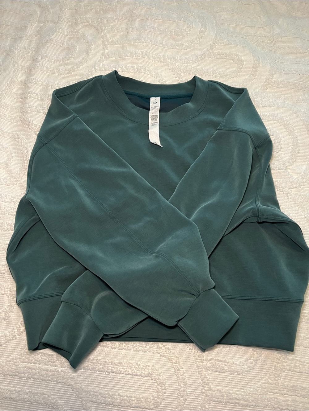 lululemon teal crewneck softstreme sweatshirt